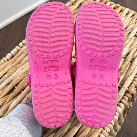 Crocs Shayna Mary Jane Pink Slip On Clogs Youth 3 Women's 5 Casual Shoe - Picture 2 of 5